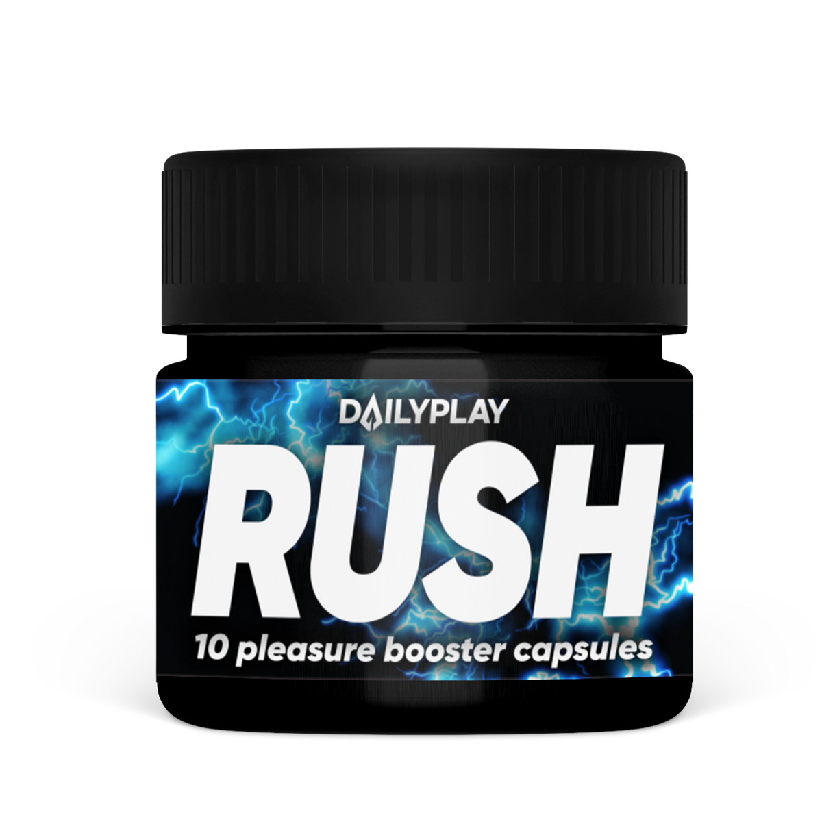 Dose Dailyplay Rush Libido-Kapseln, 10 Pleasure-Booster-Kapseln, Vorderseite