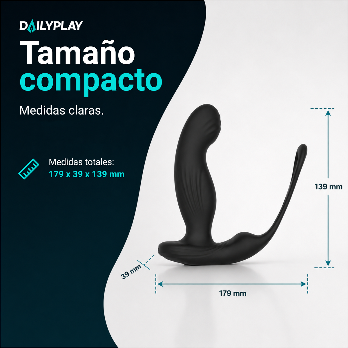 Medidas del Heatstim Pro: 179 x 39 x 139 mm