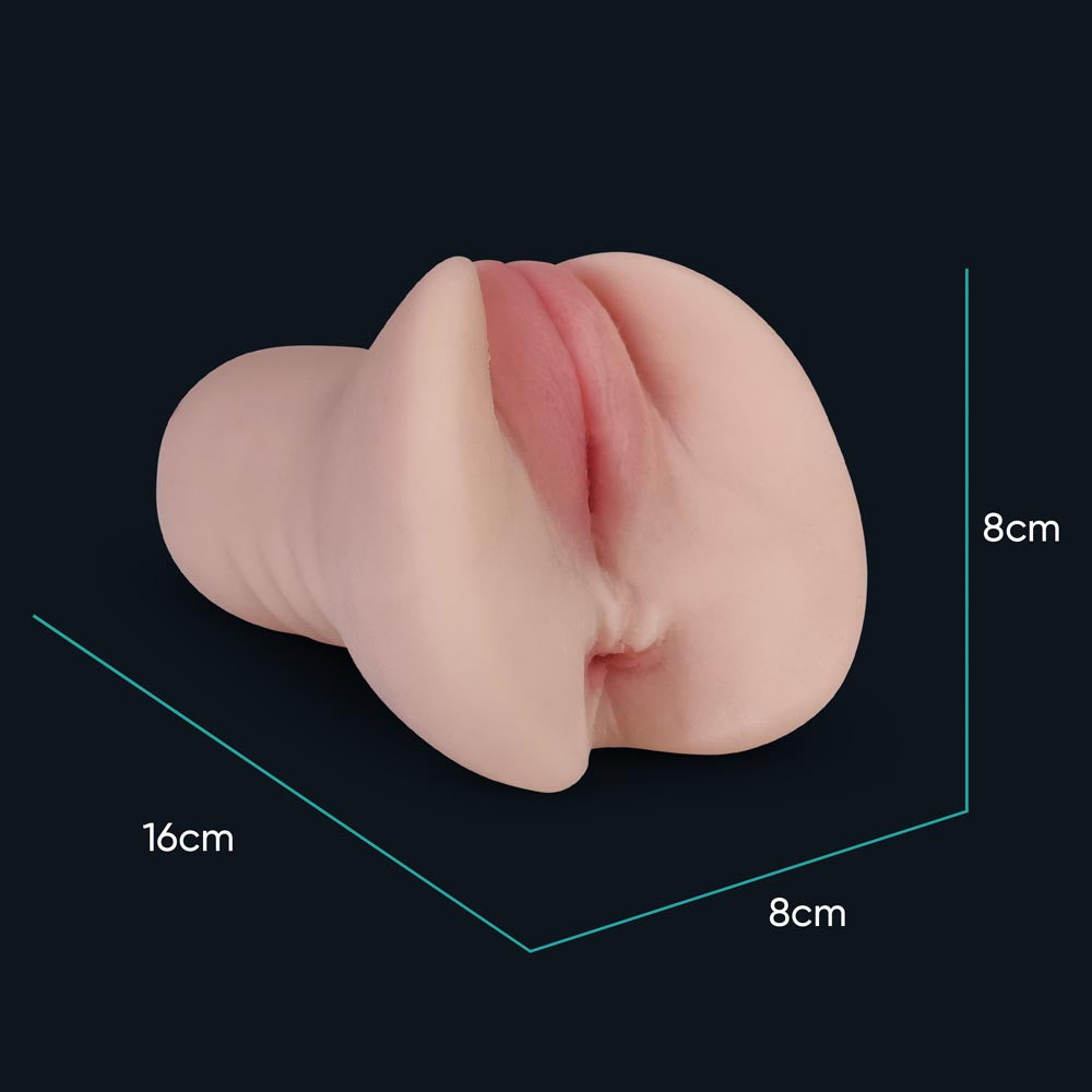 Maße der Lotte Pocket Pussy: 16 cm lang, 8 cm breit, 8 cm hoch