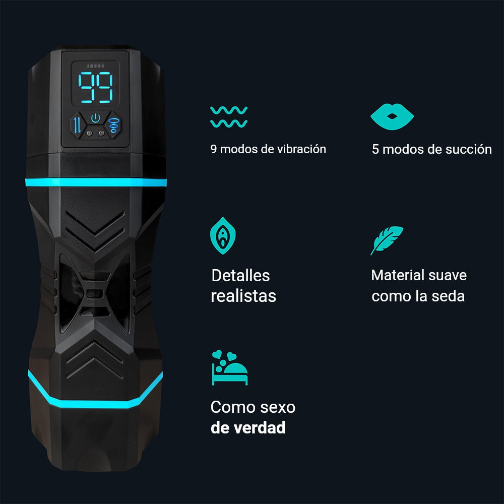 Infografía Kate: 9 modos de vibración, 5 modos de succión, detalles realistas y material suave como la seda